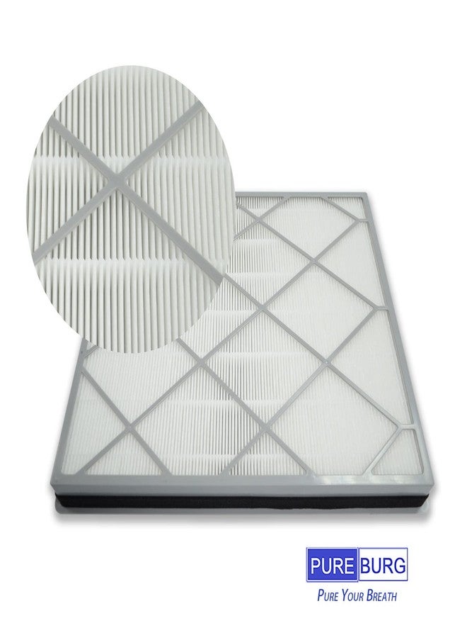 PUREBURG فلتر بديل من بيوربيرغ متوافق مع أجهزة تنقية الهواء شارك HE401 وHE402 وHE405، فلتر HE4FKPET وH13 بتقنية الكربون النشط HEPA، نظام ترشيح رباعي المراحل، عبوة واحدة - Image 4