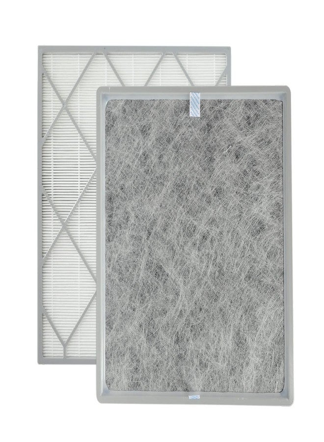 PUREBURG فلتر بديل من بيوربيرغ متوافق مع أجهزة تنقية الهواء شارك HE401 وHE402 وHE405، فلتر HE4FKPET وH13 بتقنية الكربون النشط HEPA، نظام ترشيح رباعي المراحل، عبوة واحدة - Image 1