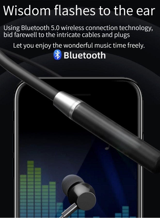 سماعة بلوتوث مع حمالة 5.0 لاسلكية مخصصة للرقبة للرياضة والجري (أحمر) - Image 4