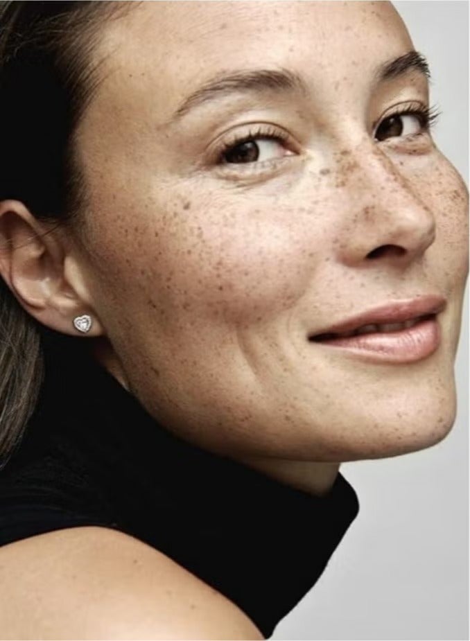 تشوميل أقراط أذن من الفضة الإسترلينية بتصميم قلب متدرج للنساء - Image 3