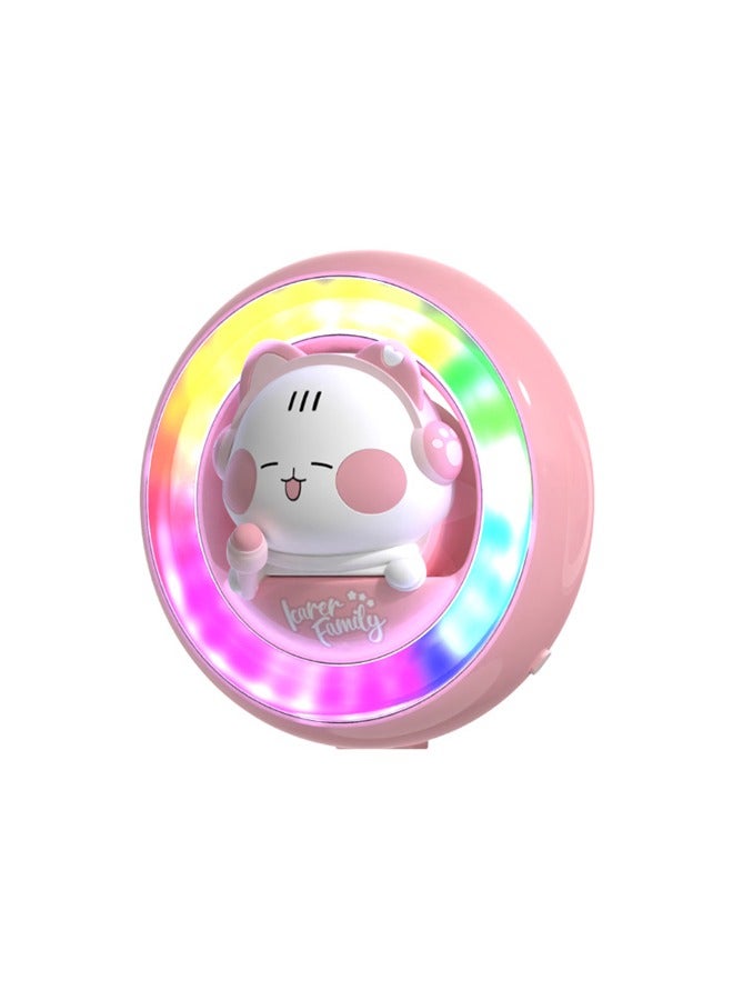 كيلا معطرات هواء السيارة القابلة للتوهج كارتون لطيف، معطرات السيارة مع إضاءة LED إيقاعية قابلة لإعادة الشحن تعمل بالصوت في ثلاثة أوضاع، إكسسوارات معطرات السيارة الإبداعية (قطة مرحة) - Image 2