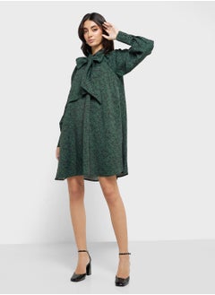 YAS Puff Sleeve Bow Detail Dress  - Image 4