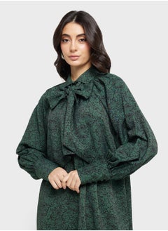 YAS Puff Sleeve Bow Detail Dress  - Image 3
