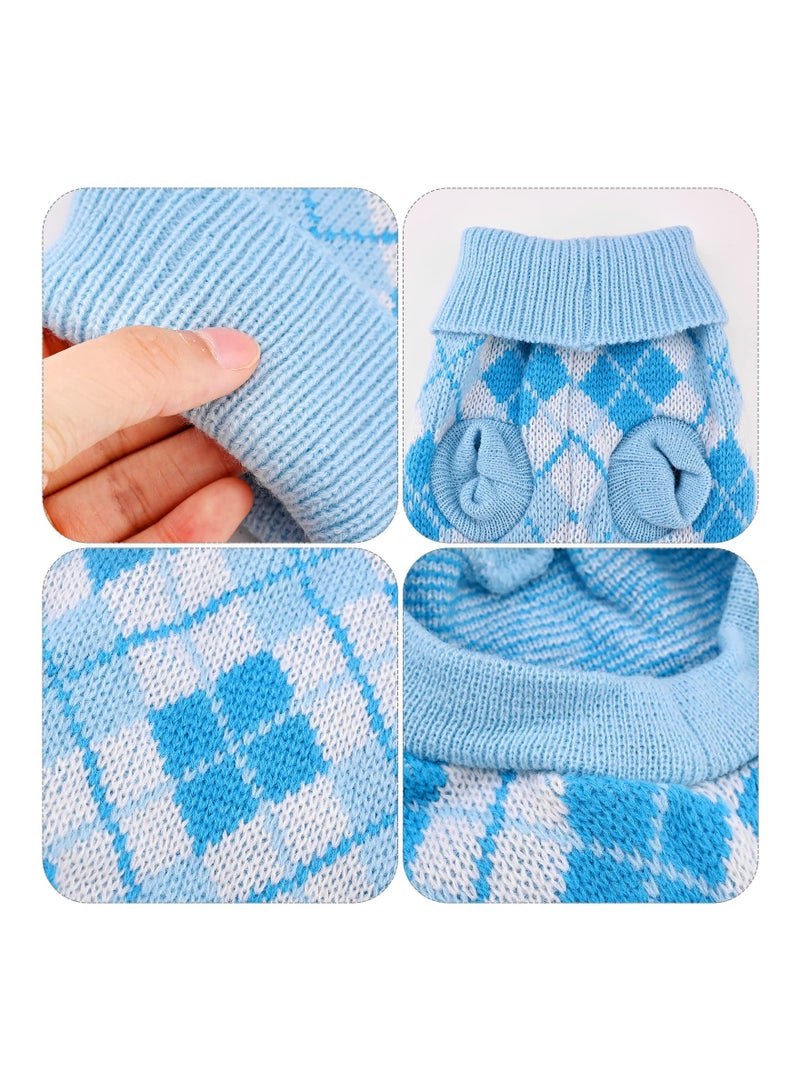 Excefore سترة كلب محبوكة، ملابس شتوية دافئة للجرو، زي حيوانات أليفة بنمط حياكة، سهلة الارتداء والخلع، ملابس شتوية مريحة للكلاب - Image 4