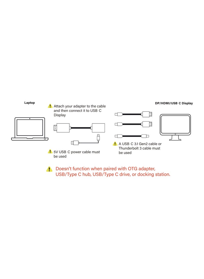 Elebase HDMI Male to USB-C Female Cable Adapter with USB C Power Cable,Uni-Directional HDMI (source) to Type C 3.1 (display) Converter,4K 60Hz Thunderbolt 3 Adapter for MacBook Pro,Microsoft Surface,Xreal Air  - Image 3