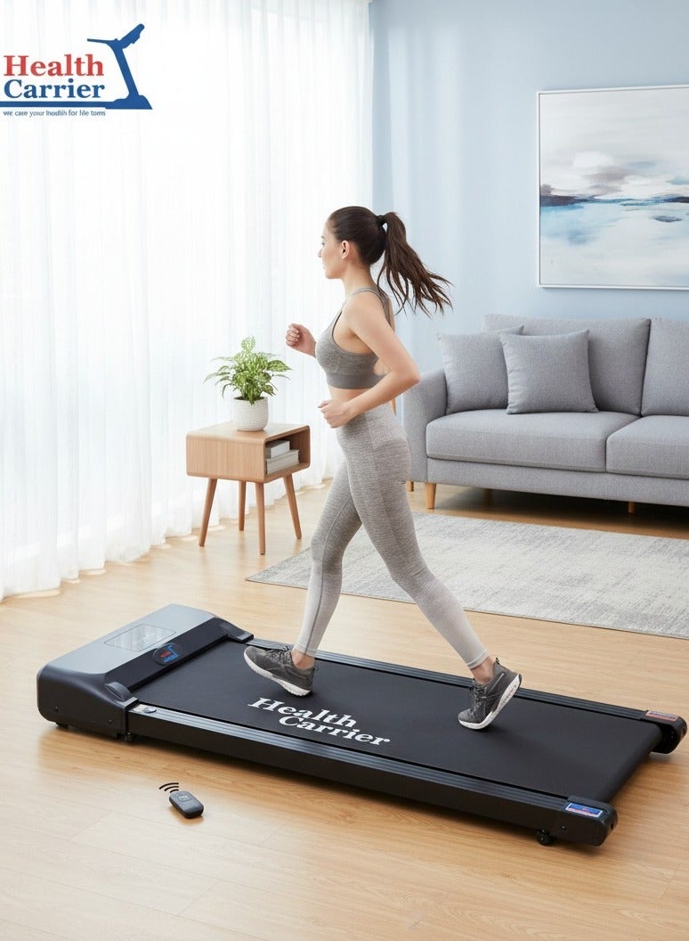 Health Carrier HC-T507 Slim Portable Running Pad Treadmill - LED Display With Wireless Remote Control, 100kg weight capacity-Under Desk Running Walking Machine Treadmill - Image 2