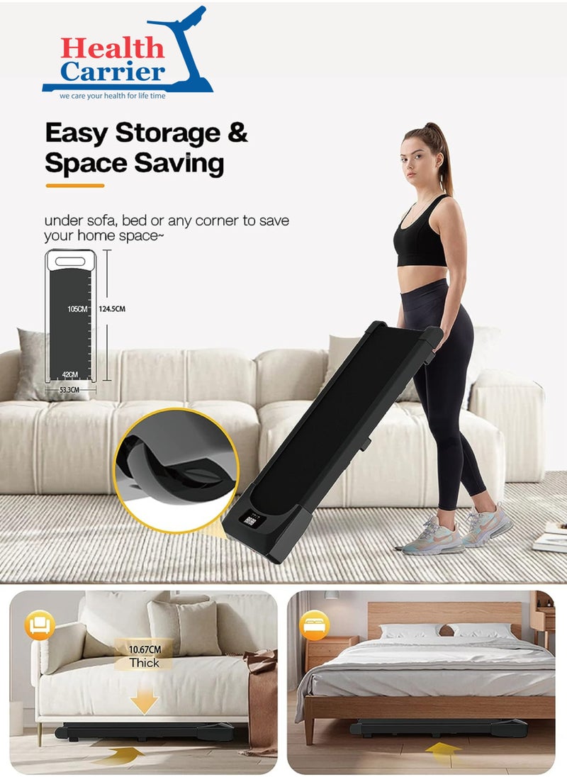 HC-T507 Slim Portable Running Pad Treadmill - LED Display With Wireless Remote Control, 120kg weight capacity-Under Desk Running Walking Machine Treadmill - pzsku/Z283046389DB77EA3C2CCZ/45/_/1734363988/ef4df66a-2873-4cf8-9c68-b6bc10c8f32e