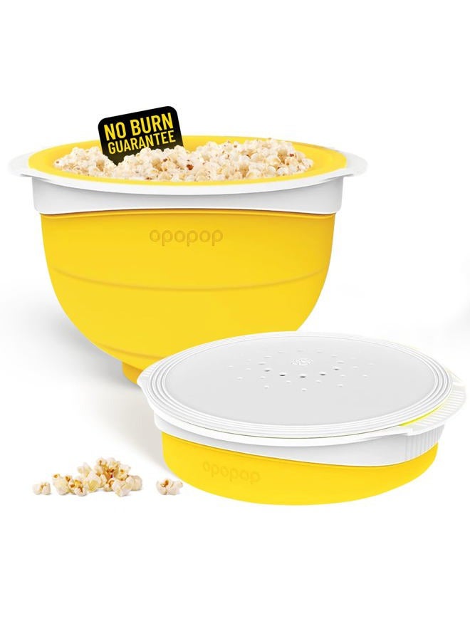 OPOPOP أوبوبوب صانع الفشار السيليكوني - صانع الفشار في الميكروويف وعاء قابل للطي، خالي من BPA وآمن في غسالة الصحون - Image 1