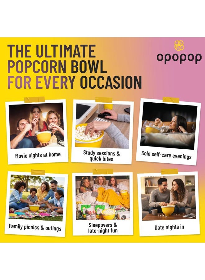 OPOPOP أوبوبوب صانع الفشار السيليكوني - صانع الفشار في الميكروويف وعاء قابل للطي، خالي من BPA وآمن في غسالة الصحون - Image 4