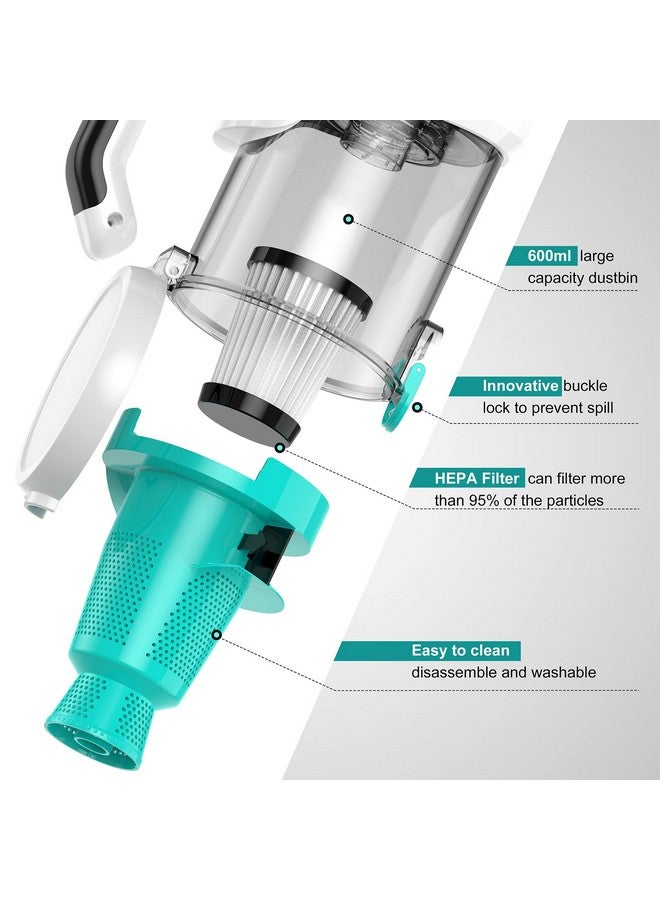 FYA 5-in-1 Wireless Handheld Vacuum Car Vacuum Cleaner with LED Light for Home, 10kpa Powerful Suction Lightweight Portable Vacuum for Pet, Cordless Vacuum for Carpet Stairs Pet Hair Deep Cleaning - Image 3