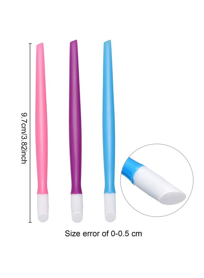 BBTO 30 قطعة من أداة دفع الجلد حول الأظافر بمقبض بلاستيكي وبدلاء مطاطية لتنظيف الأظافر أداة فناجين ملونة للرجال والنساء عيد الميلاد عيد الحب - Image 3