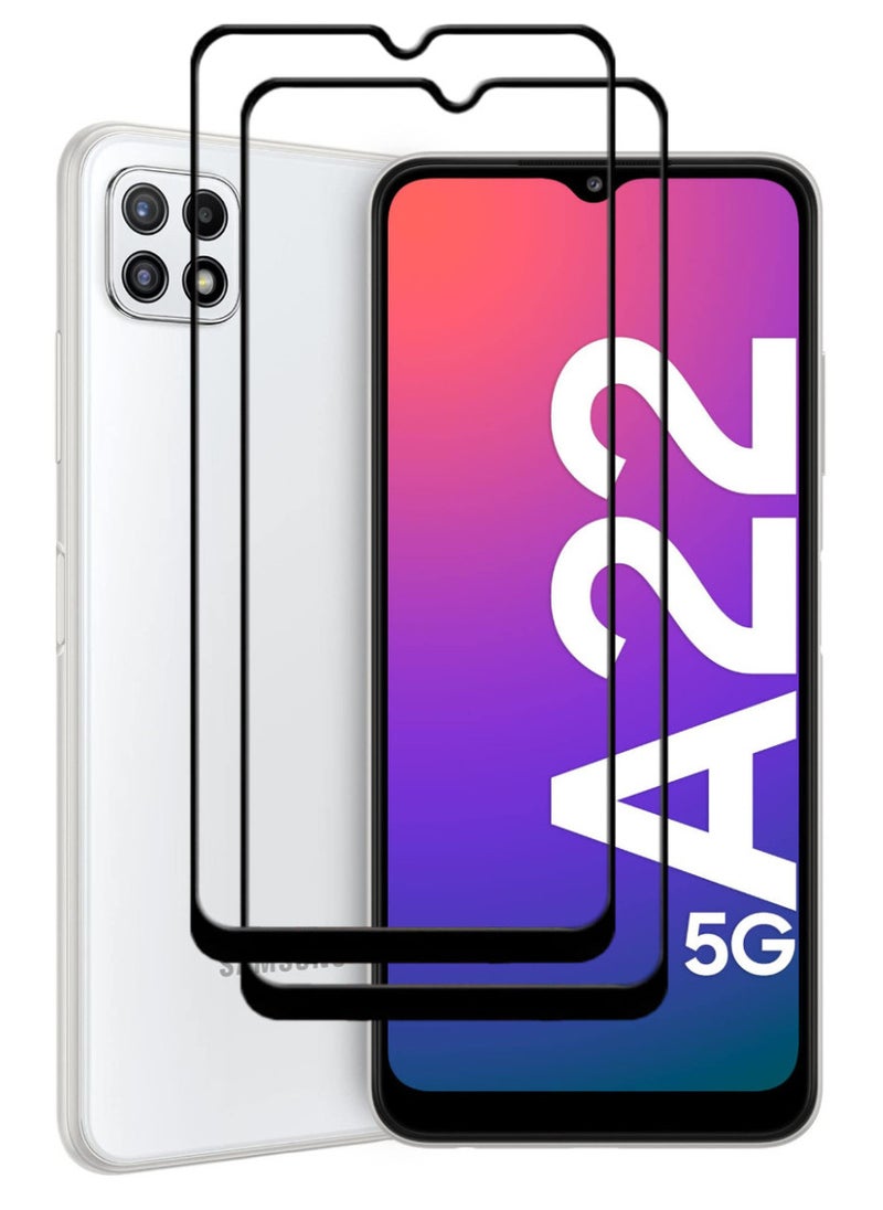 ACLIX 2 Pieces Antistatic ESD Dustproof Premium Quality High Definition Tempered Glass Screen Protector Designed For Samsung Galaxy A22 5G - Image 1