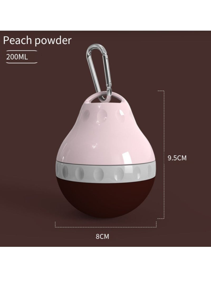 Portable dog water bottle with hanging buckle, suitable for dog outdoor activities, 200/400ml leak-proof dog food storage container, foldable silicone body and easy-to-clean design - Image 1