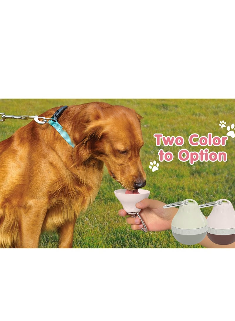 Portable dog water bottle with hanging buckle, suitable for dog outdoor activities, 200/400ml leak-proof dog food storage container, foldable silicone body and easy-to-clean design - Image 2