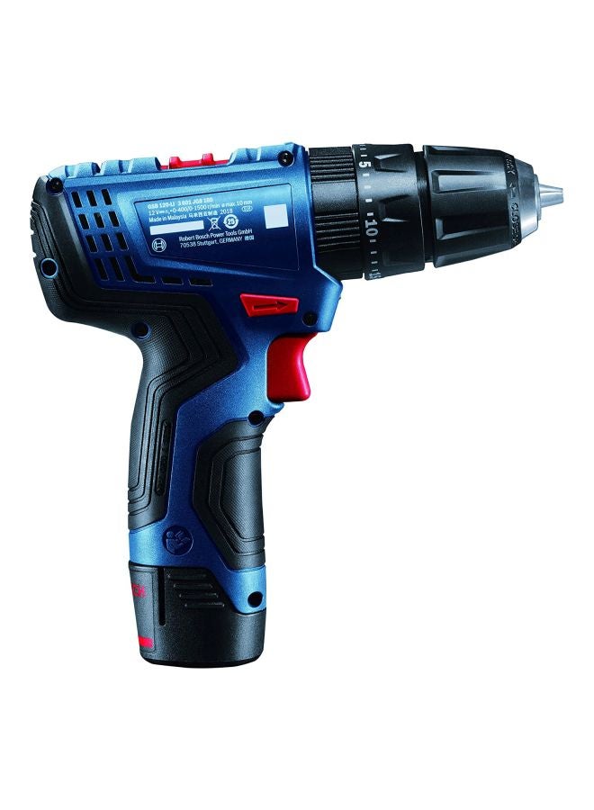 بوش محرّك مثقاب لاسلكي احترافي من طراز - GSB 120-LI أزرق/أسود/أحمر 10مم - Image 4