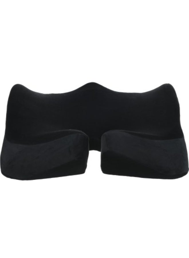Max Comfort Advanced Medical Memory Foam Fistula Seat for Pain Relief from Prolonged Sitting, Ergonomic U-Shaped Support, Stylish Black - Image 1