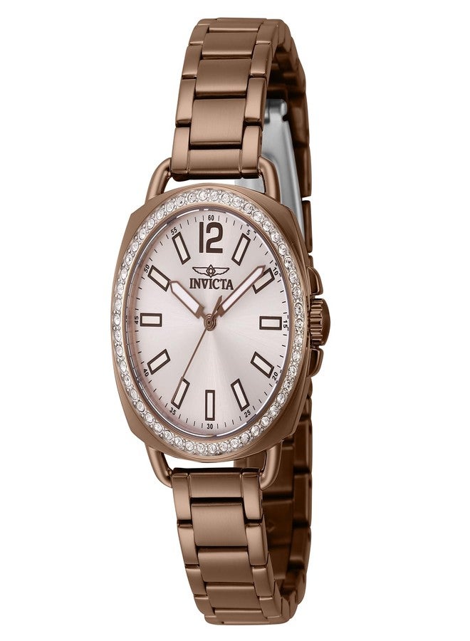 Invicta Lady's Wildflower 32mm Stainless Steel Quartz Watch, Rose Gold (Model: 46343)