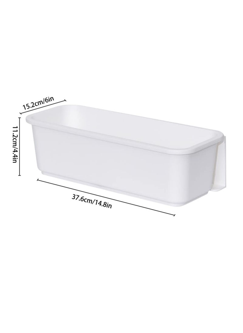 SYOSI - 2 Pcs Under Sink Storage Kitchen Organiser, Pull-Out Organization with Track for Pantry, Slide Out Storage Baskets, Plastic Under The Sink Organiser, Multi-Purpose Cupboard Organiser - Image 1