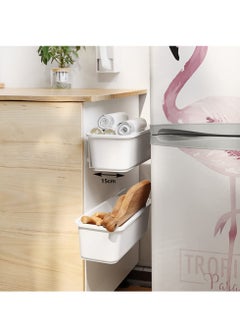 SYOSI 2 Pcs Under Sink Storage Kitchen Organiser, Pull-Out Organization with Track for Pantry, Slide Out Storage Baskets, Plastic Under The Sink Organiser, Multi-Purpose Cupboard Organiser  - Image 4