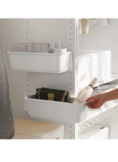 SYOSI 2 Pcs Under Sink Storage Kitchen Organiser, Pull-Out Organization with Track for Pantry, Slide Out Storage Baskets, Plastic Under The Sink Organiser, Multi-Purpose Cupboard Organiser  - Image 5