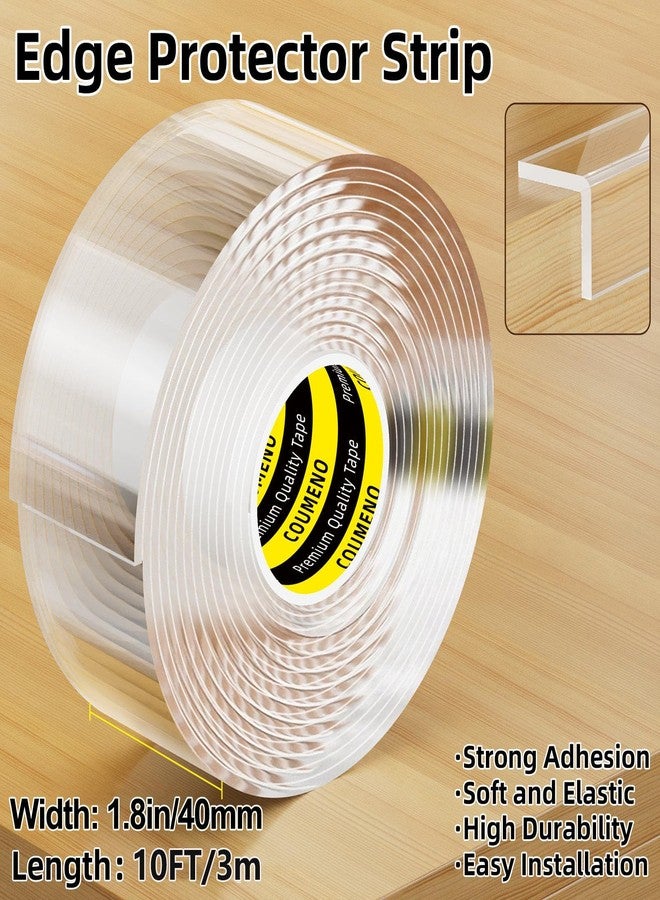 COUMENO Clear Edge Protector,Safe Corner Protector, Anti-Sharp Edge Protector, for Furniture, Drawers, Tables, Cabinets 1.6inX9.84FT - Image 2