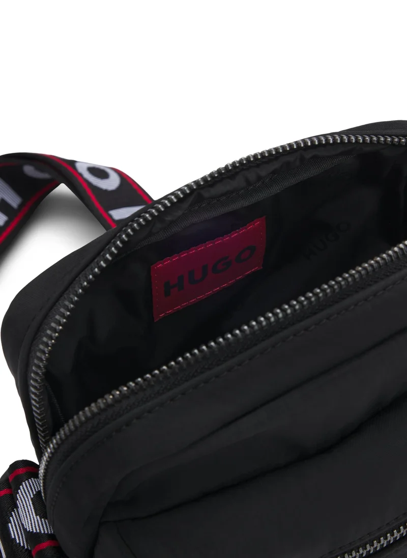 هوجو Logo-print reporter bag with branded strap