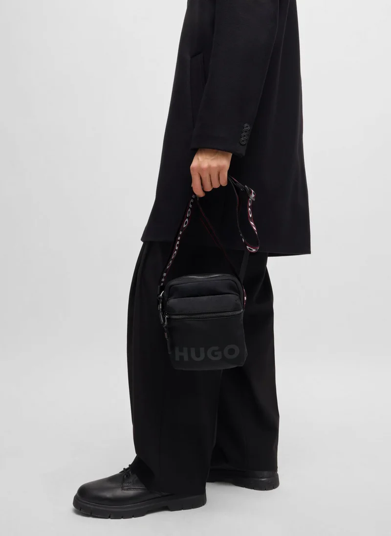 هوجو Logo-print reporter bag with branded strap