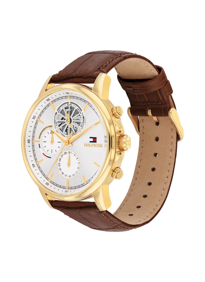 TOMMY HILFIGER ساعة رجالية دائرية أنالوج بعلبة فضية - 1710631  - Image 2