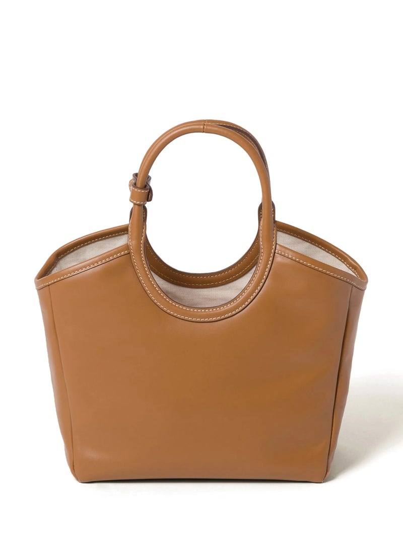 مياو مياو حقيبة توت جلدية MIU IVY، حقيبة يد نسائية، حقيبة هوبو نسائية، حقيبة كتف نسائية، حقيبة كروس نسائية، حقيبة سفر نسائية، بنية اللون - Image 4