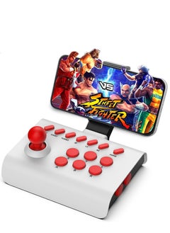 Fighting Game Controller for iPhone iOS Android PC Stick Nintendo Switch/PS3/PS4 Arcade Rocker Gamepad with Turbo & Marco Emulators/Cloud/PS Remote Play/Steam
