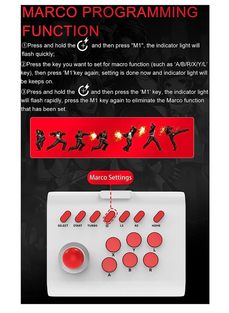 SYOSI - Fighting Game Controller for iPhone iOS Android PC Stick Nintendo Switch/PS3/PS4 Arcade Rocker Gamepad with Turbo & Marco Emulators/Cloud/PS Remote Play/Steam - Image 1