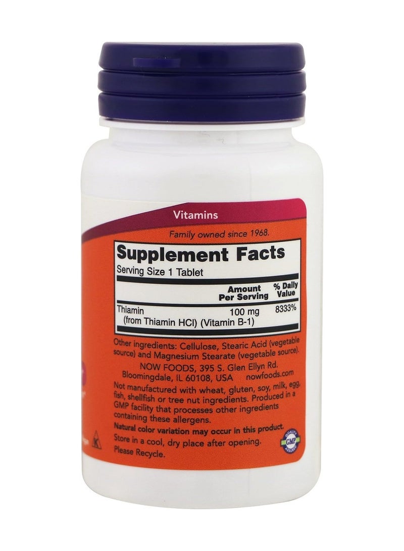 now B-1 100 mg 100 Tablets 100 Serving - Image 2