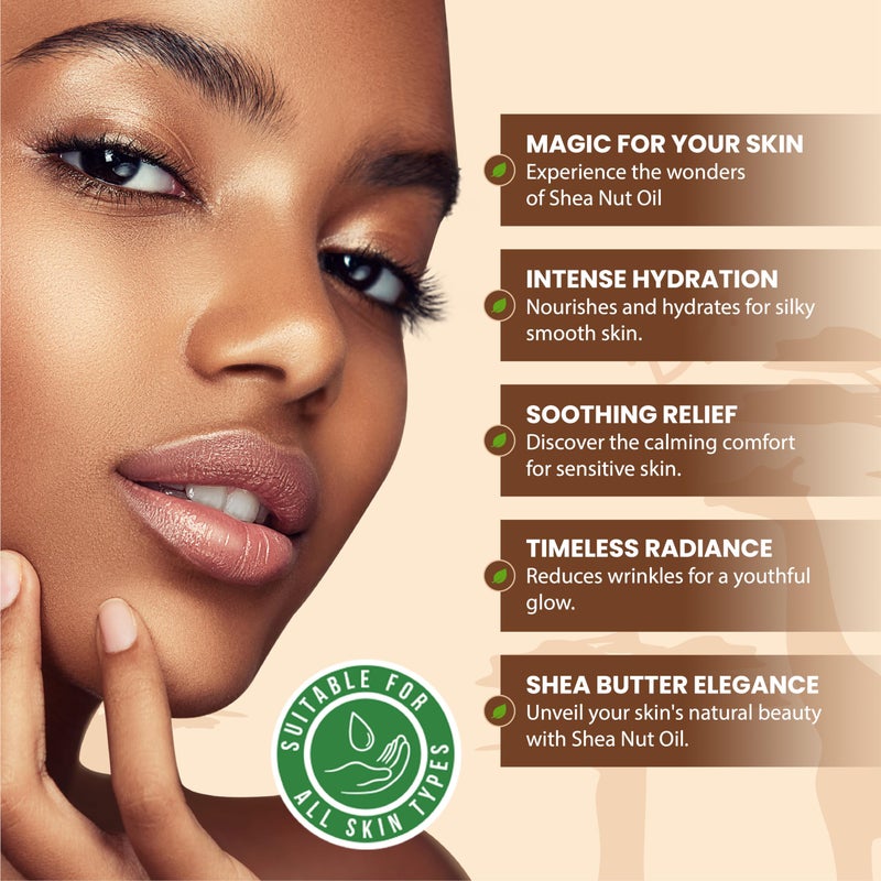 Plant Guru African Shea Nut Butter Oil 2 fl. oz. 100% Pure Natural Skin, Face, Hair Growth And Moisturizer. DIY Body Butters, Lotions, Creams, Lip Balm And Soap Making. - Image 4