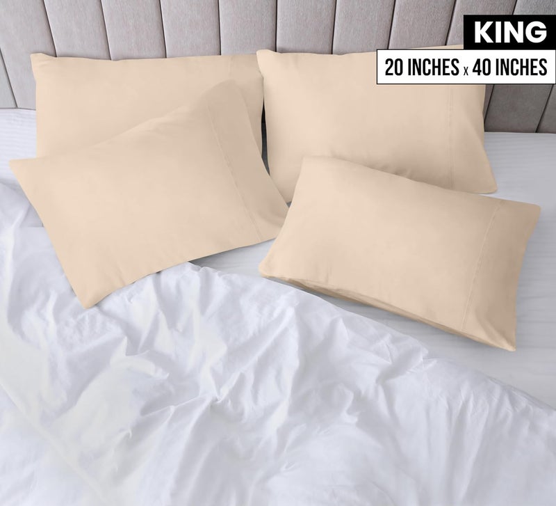 Utopia Bedding King Pillow Cases - 12 Pack - Envelope Closure - Soft Brushed Microfiber Fabric - Shrinkage and Fade Resistant Pillow Covers King Size 20 X 40 Inches (King, Beige) - Image 2