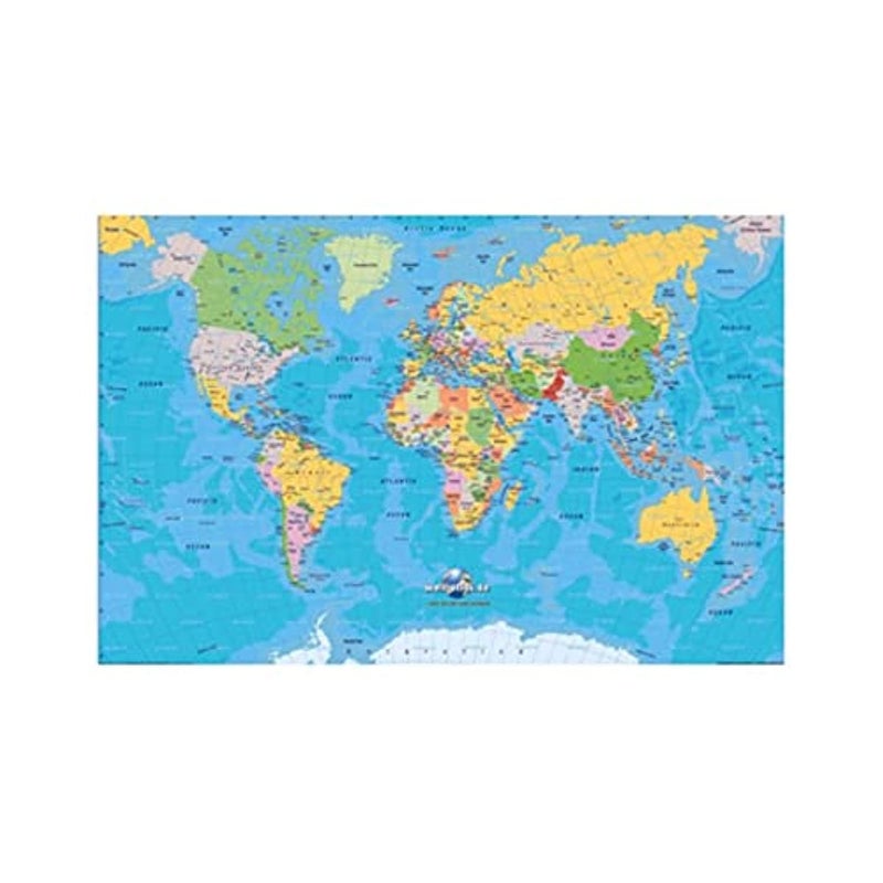 Photo Block Maps Landscape Unframed 40cm x 30cm Full Color Matte Physical Map