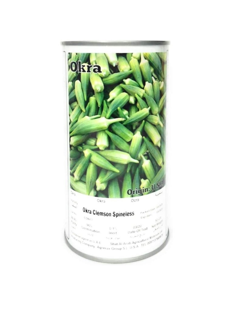 Agrimax Agrimax Clemson Spineless Okra Seeds in Tin  - Image 3
