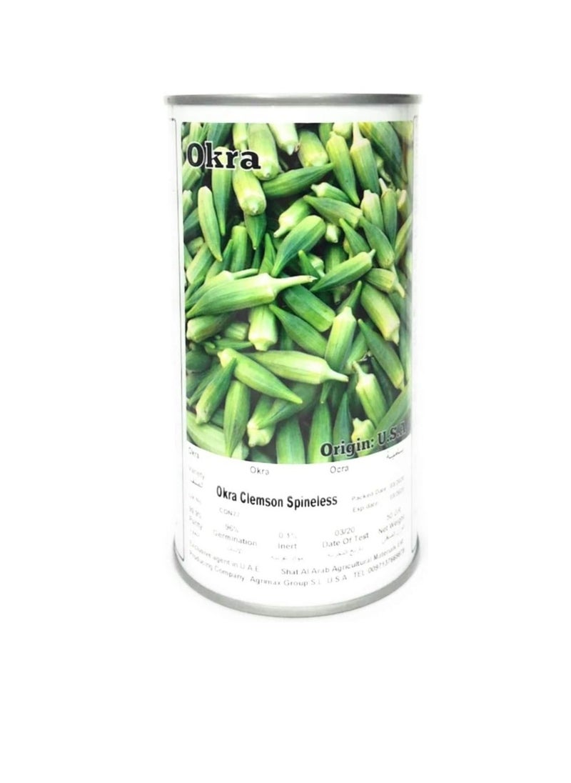 Agrimax Agrimax Clemson Spineless Okra Seeds in Tin  - Image 1