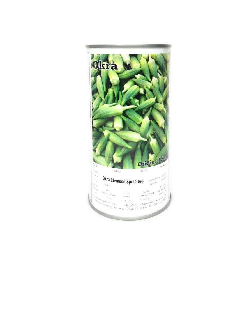 Agrimax Agrimax Clemson Spineless Okra Seeds in Tin  - Image 2