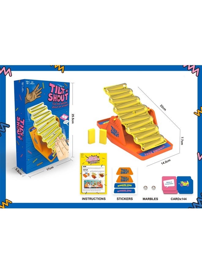 HALAMODO Big Potato Tilt ’n’ Shout – Fast-Paced Family Board Game for Adults & Kids - Shout Out Trivia Party Game with Categories & Bonus Content Board Games - Image 2