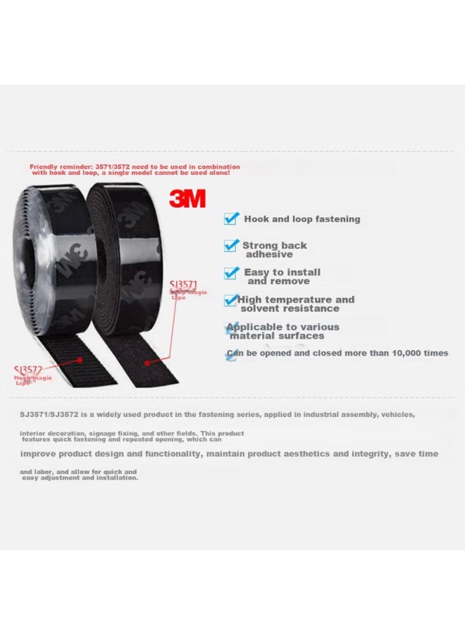 3M 3M Magic Tape Car Decoration No Nail Photo Wall Mushroom Buckle 3571+3572 Width 2.5Cm*Length 50Cm - Image 5