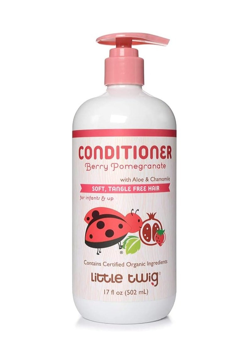 Little Twig Little Twig Detangling Conditioner, Natural Conditioner with Plant Derived Formula, Hair Conditioner with Essential Oils and Extracts, Suitable for Whole Family, Berry Pomegranate, 17 fl oz.  - Image 1