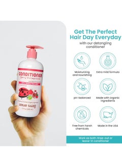 Little Twig Little Twig Detangling Conditioner, Natural Conditioner with Plant Derived Formula, Hair Conditioner with Essential Oils and Extracts, Suitable for Whole Family, Berry Pomegranate, 17 fl oz.  - Image 4