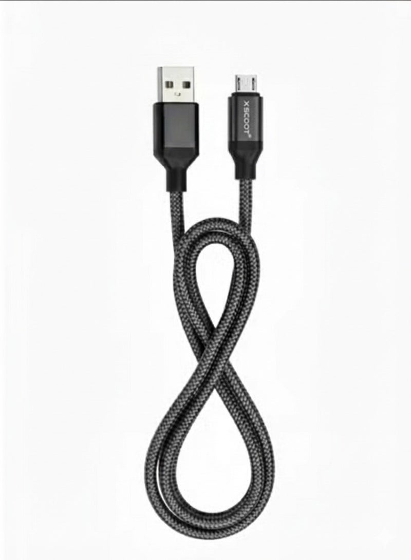 X-SCOOT CL-144 60W Super Fast Charging Micro USB Durable Cable 1M Woven | High Speed Data & Charging