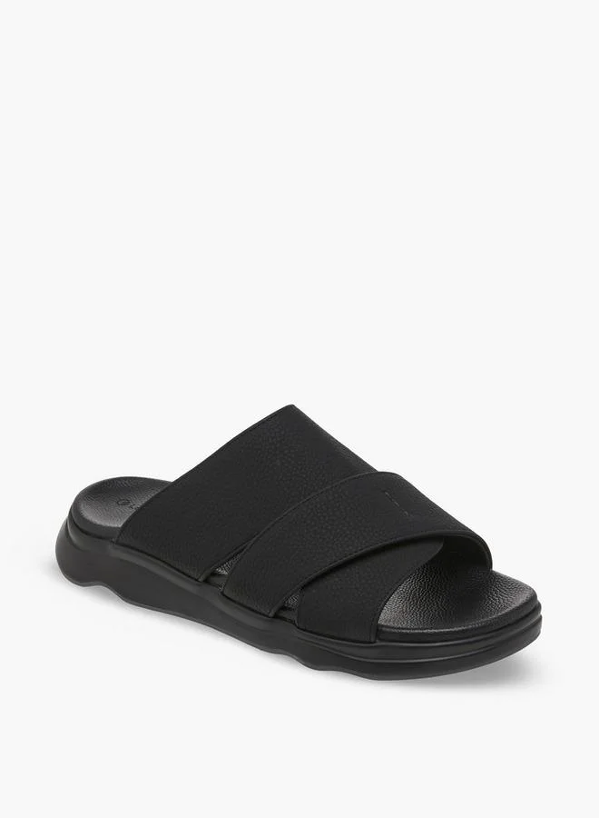 لو كونفورت Men Cross Strap Comfort Sandals