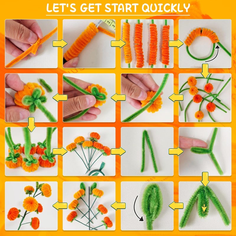 Mnuizu 200 Pcs Pipe Cleaners, 20 Multi-Colored Chenille Stems Bulk Thick Chenille Stem Fuzzy Sticks for Adults (20 Colors) - Image 5