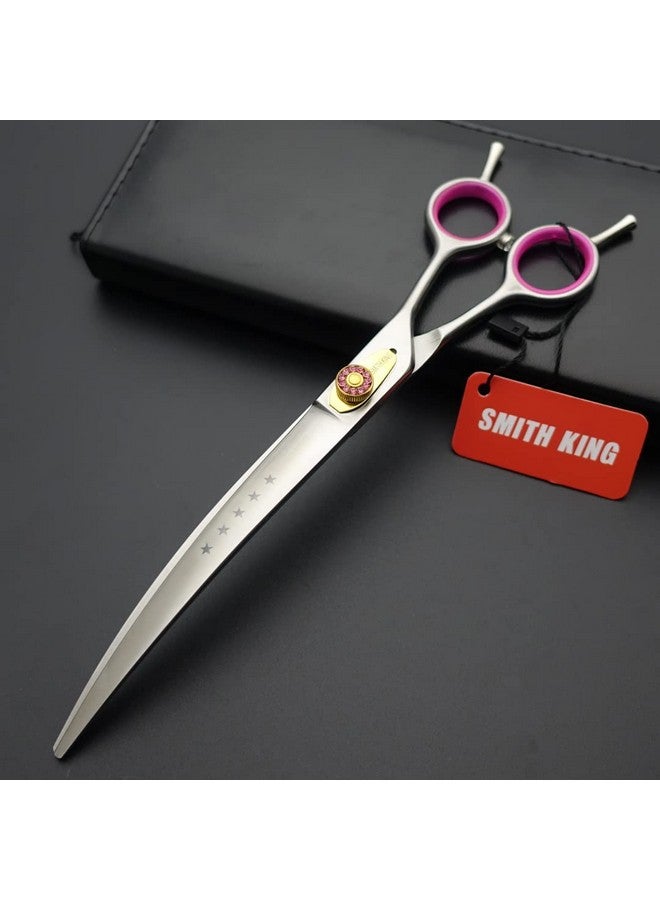 Smithking Professional Dog Grooming Shears Set Dogs Straight & Thinning & Curved Scissors & Chunkers Scissorswith Comb In 1 Set For Right-Handed & Left-Handed (8.0 Silvery Right-Handed) - Image 4