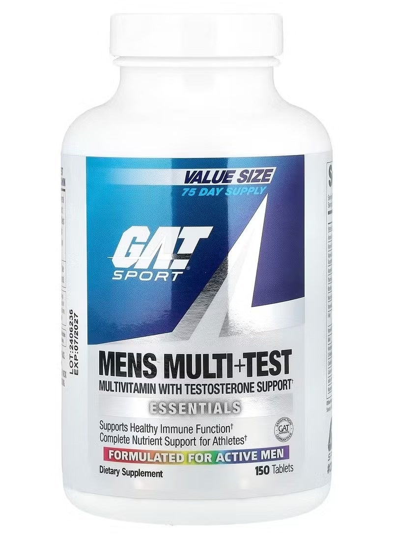 جي أيه تي سبورت GAT Sport Mens Multi+Test – فيتامينات متعددة كاملة مع دعم التستوستيرون والطاقة، 150 قرصًا - Image 2