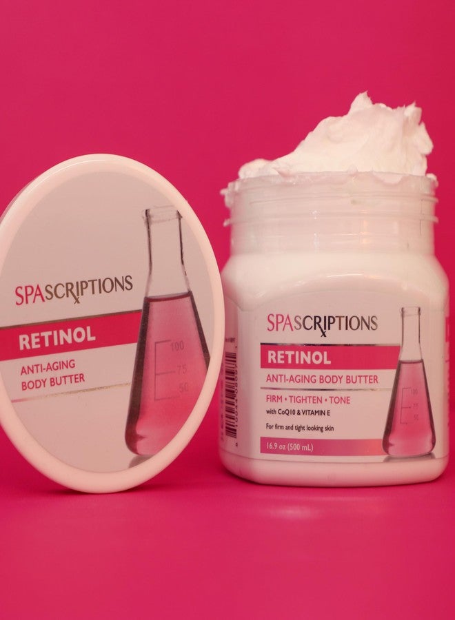 spascriptions زبدة الجسم المضادة للشيخوخة من سبا سكريبتشنز ريتينول، مع مضادات الأكسدة CoQ10 وفيتامين E، 16.9 أونصة - Image 4