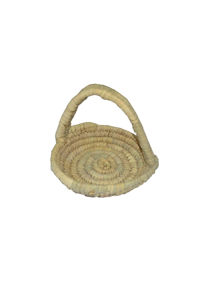 Egypt Antiques Fruit basket or telephone basket, 40 x 32 x 35 cm high, 100% natural handmade - from palm leaves - Image 3