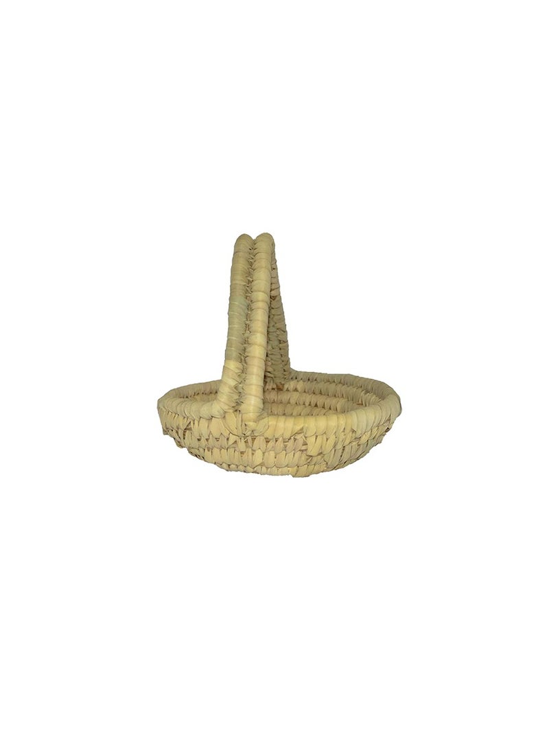 Egypt Antiques Fruit basket or telephone basket, 40 x 32 x 35 cm high, 100% natural handmade - from palm leaves - Image 2